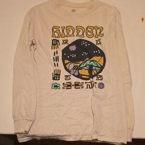 Hidden Graphic Long Sleeve Tee - Cream
